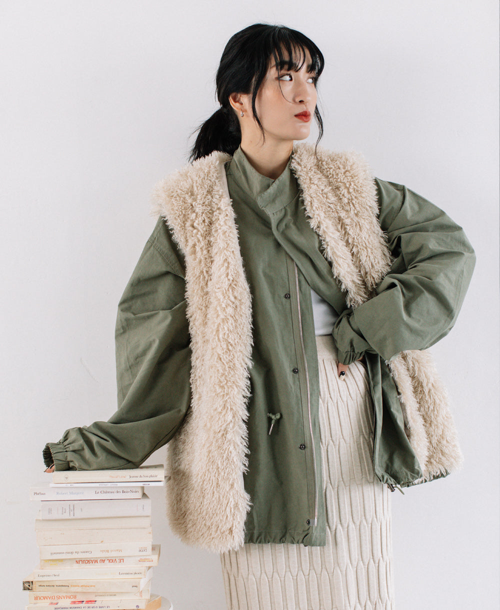 pamie ECO FUR VESTキッズ服女の子用(90cm~) - ジャケット/上着