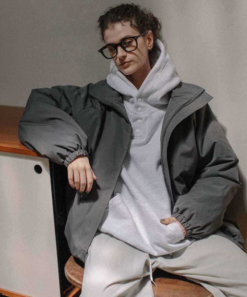身幅65cmSUWDEE hoodie logo pullover　【S】size