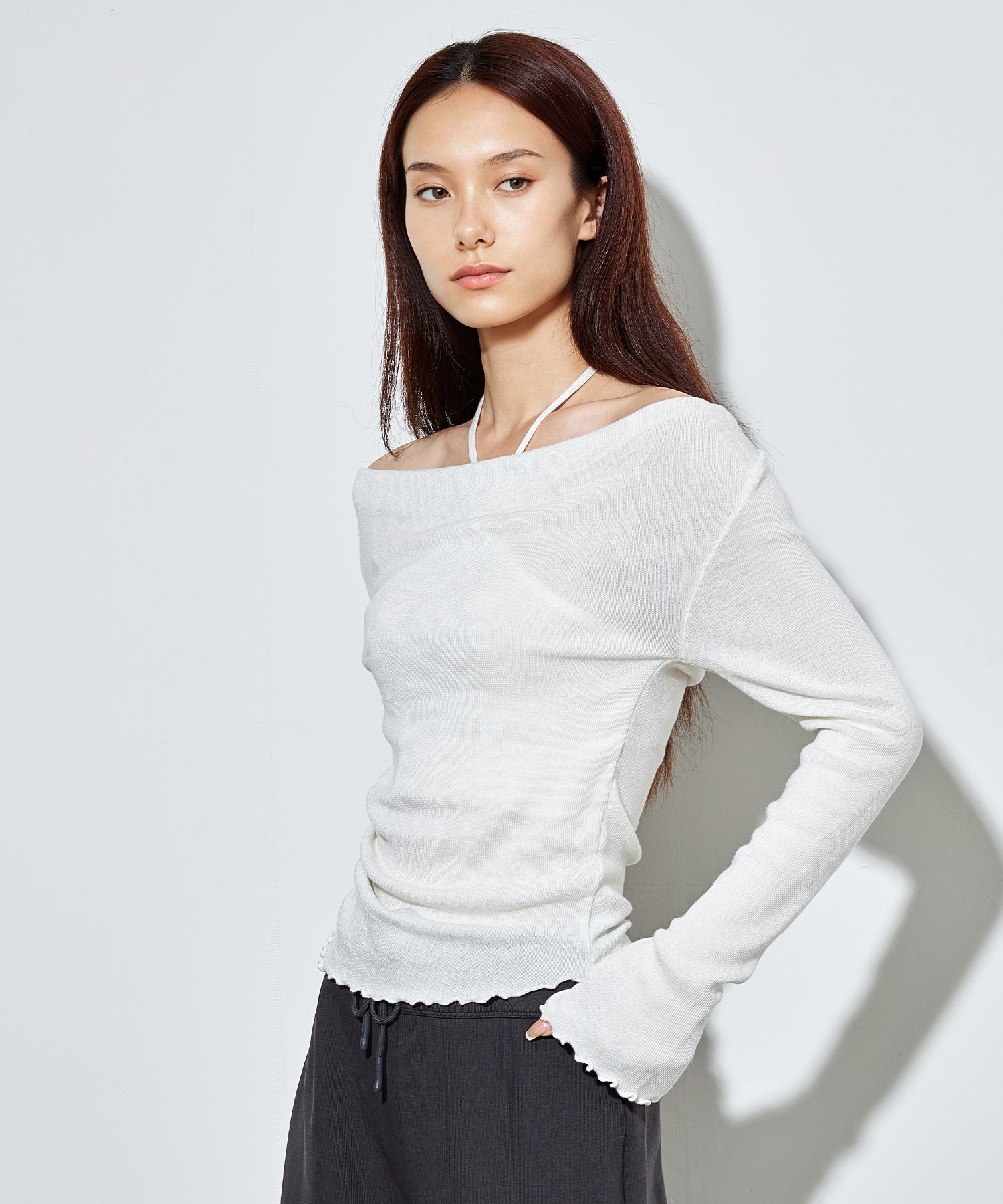 トップス ojos Layered Shoulder Strap MUSINSA公式 | OJOS Layered Shoulder Strap Long Sleeves