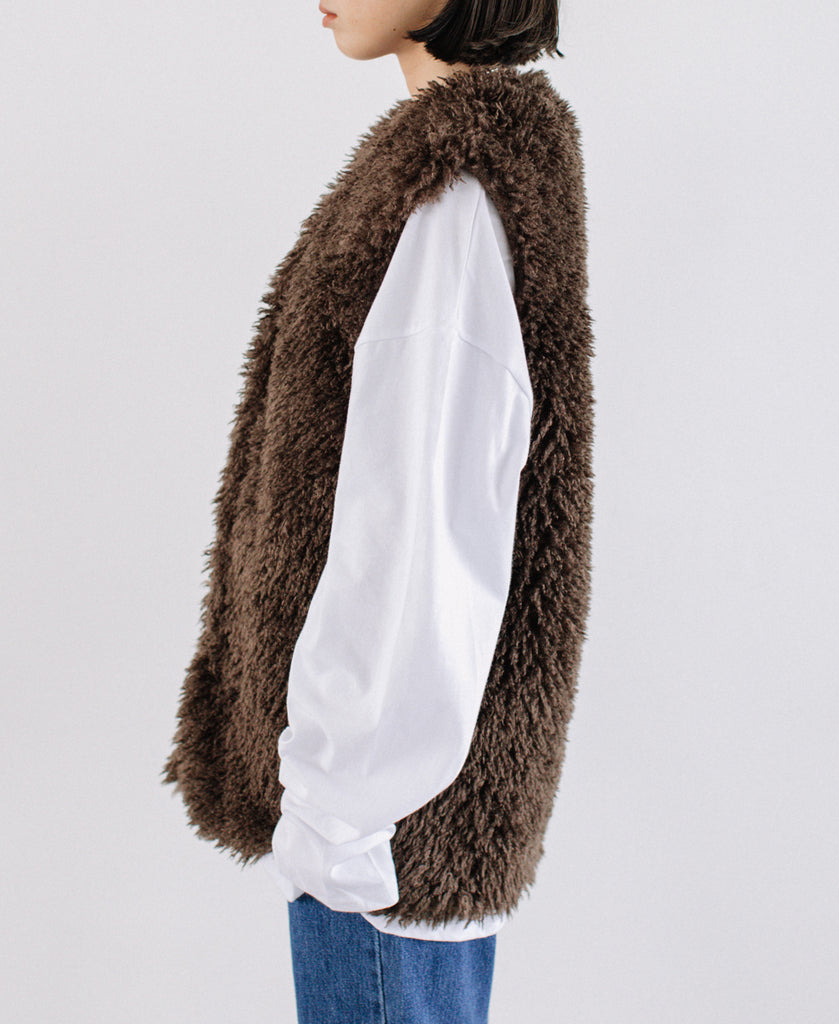 eco fur vest