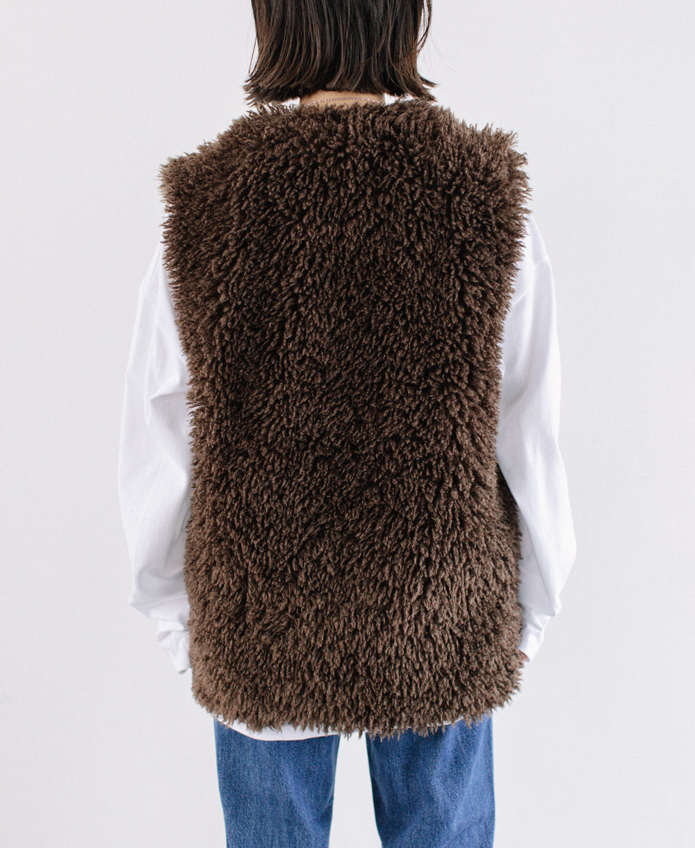 ✳︎howdy✳︎eco fur vest（beige）