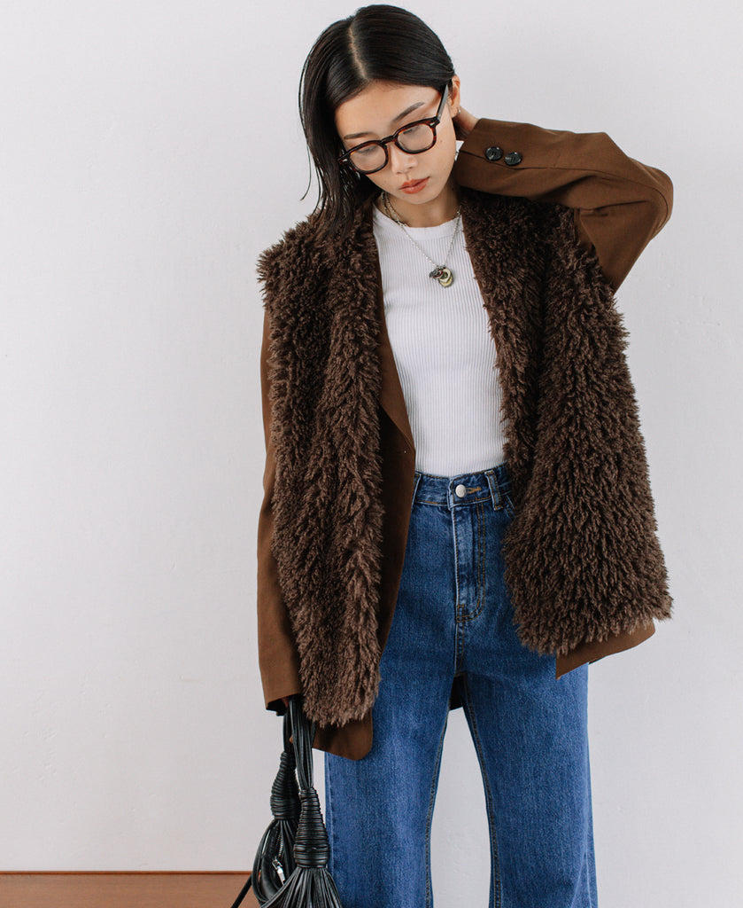 eco fur vest